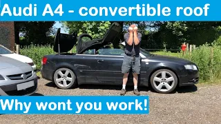 Audi A4 convertible - Fixing running issues and roof.