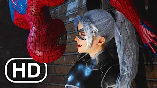 The Amazing Spider-Man Kisses Black Cat Almost Scene 4K ULTRA HD - Spider-Man Remastered PS5