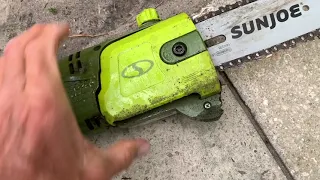 How to clean your Sunjoe extendable  electric chainsaw