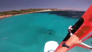 Windfoil raid in south west Corsica