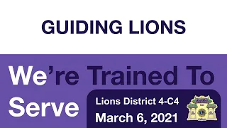 Guiding Lions Training 2021