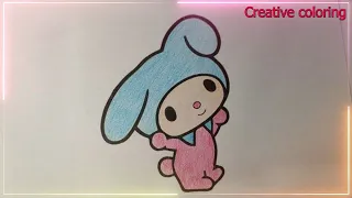 Draw and color a picture of a lovely little spirit