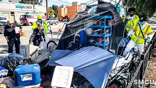 Venice's Lincoln Blvd Sees Ongoing Weekly Cleanups to Combat Homeless Encampments