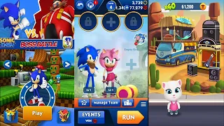 Sonic Dash Vs Sonic Dash 2 Sonic Boom Vs Talking Tom Gold Run Gameplay (Android,iOS)