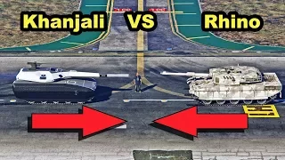 GTA Online Doomsday Heist Vehicles - Rhino Tank vs TM-02 Khanjali (Doomsday Heist)