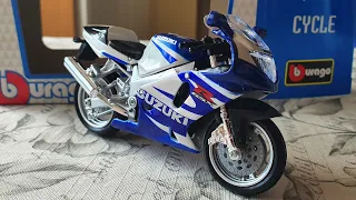 Bburago Suzuki GSX-R750 Diecast (Unboxing) 1:18 Toy Motorcycle Model