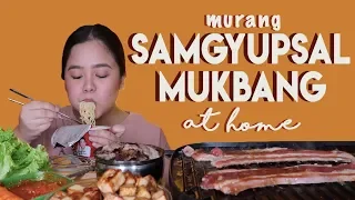 Samgyupsal (Korean BBQ Mukbang) sa Bahay! MURA LANG! | Merienda Time
