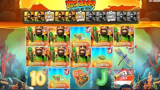 BIG BASS FLOATS MY BOAT NEW BASS HUGE FISHERMEN BONUS BUY ONLINE CASINO ONLINE SLOT