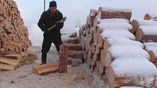 Живём в деревне!  Заготовка дров началась  Обход участка.