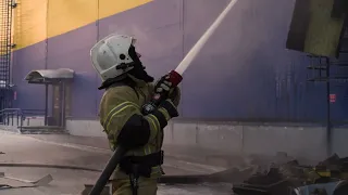 Пожар в томском гипермаркете «Лента»