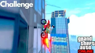 Challenge Wallride Maze Bank Tower Stunts Rocket Bike GTA 5 ONLINE