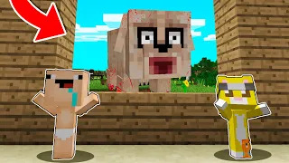 ESE NO ES MI PERRO... QUIERE ENTRAR A MI CASA en MINECRAFT 🐶😰  BEBÉ NOOB ESE PERRO NO ES TUYO!!!!