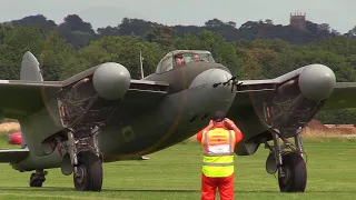 Mosquito HJ711 Taxi Run at East Kirkby Airshow 2019