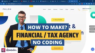 How to Create Financial/Tax Firm Website using Elementor? Consulting Agency WordPress Tutorial 2022