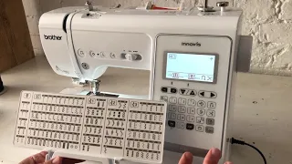 Innovis A150 Brother sewing machine - programming stitch patterns and lettering