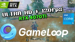 RTX 4070TI Gameloop PubgMobile Ultra HD + 120fps | 2K | OpenGL+🔥  | Livik