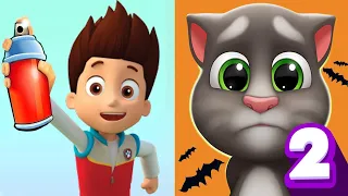 Funny Video - My Talking Tom 2 New Mini Game vs PAW Patrol Ryder Subway Surf