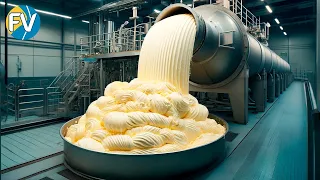 How butter is produced in factories! From cow to butter! Megaplant!