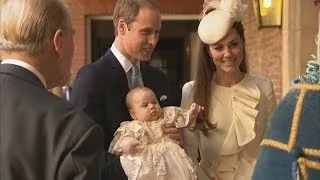 Prince George christening: Duke and Duchess of Cambridge arrive with Prince George