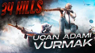 UÇAN ADAMI VURDUM! 34 KILLS! [PUBG Mobile]