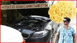 NOODLE İLE ARABAMIN CAMINI TAMİR ETTİM (RAHATLATICI VİDEO)