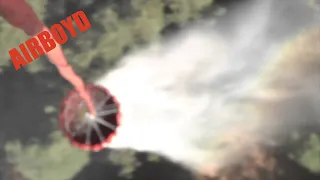 CH-47 Chinook Helicopter Bambi Bucket Fire Drop