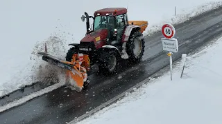 Winterdienst mit Case, Steyr und Fendt in Grosswangen 🇨🇭❄️