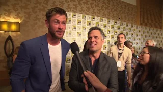 Thor: Ragnarok: Chris Hemsworth & Mark Ruffalo Comic-Con 2017 Movie Interview | ScreenSlam