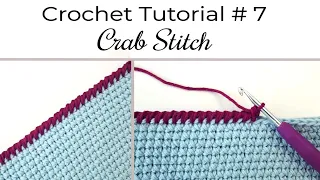 How to crochet Crab Stitch Border [STITCH #7] Crochet edging