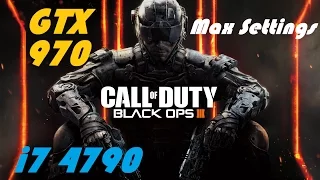 Call of Duty Black Ops III | GTX 970 OC & i7 4790 | 1080p Max Settings | FRAME RATE TEST