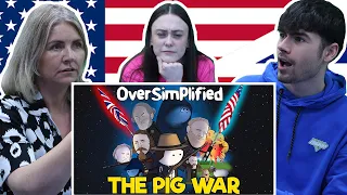 BRITISH FAMILY REACTS! THE PIG WAR - OVERSIMPLIFIED