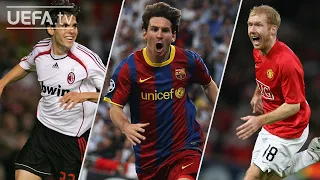 KAKÁ, MESSI, SCHOLES | Semi-finals' #UCL GOLAZOS from the archive!