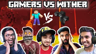 Indian gamers vs wither boss |minecraft |bbs|techno gamerz|yes smarty pie|navrit gaming|khatarnaak|