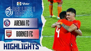 AREMA FC VS Borneo FC Samarinda - Highlights | BRI Liga 1 2023/24