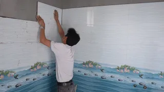 How To Tiles a Shower Wall Big - Bathroom Design & Construction