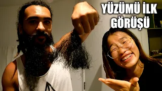 I SHAVED MY 5 Year World Tour BEARD!  ✂️ (Reaction of my Korean girlfriend)