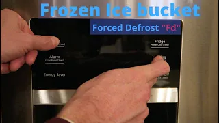 Samsung Fridge Ice Machine freezing up.  Easy (Forced defrost) fix.