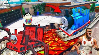 Franklin First Thomas Train Experience With Shinchan & Friends in GTA 5 ! (Part-3)