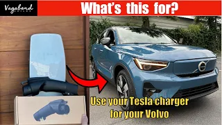 How to charge Volvo C40 with your Tesla Home charger using J1772 adapter