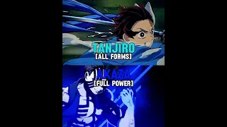 Tanjiro all forms vs Akaza full power #kimetsunoyaibaedit #anime #animeedit #tanjiro #uppermoons