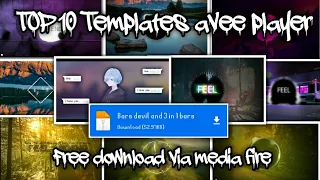 Top 10 Best Templates On Avee Player || Free Download Template || link Via media fire