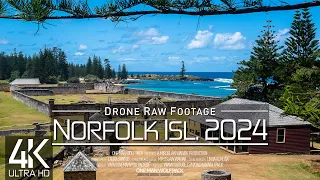 【4K】🇳🇫🇦🇺🌳 Drone RAW Footage 🔥 This is NORFOLK ISLAND 2024 🔥 Kingston & More 🔥 UltraHD Stock Video