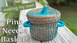 I Try Making My Own Pine Needle Basket Following Wild She Goes' Tutorial | Adventures In Crafting