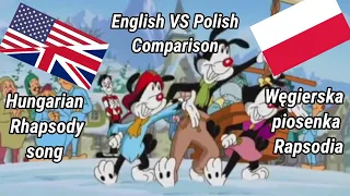 Wakko's Wish - Hungarian Rhapsody song English 🇺🇸🇬🇧 VS Polish 🇵🇱 comparison (+ Synced)