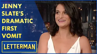 Jenny Slate Pretended To Vomit To Avoid Getting A Ticket | Letterman