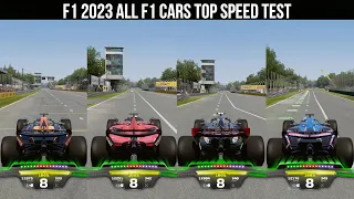 F1 2023 ALL OFFICAIL TEAM CARS TOP SPEED TEST | FERRARI, RED BULL, ASTON MARTIN, MACLAREN |