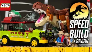 LEGO Jurassic Park T. rex Breakout 76956 Unboxing — Speed Build + Set Review / collectjurassic.com