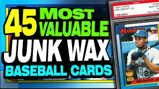 45 Valuable JUNK WAX ERA Baseball Cards from the 80's and 90's