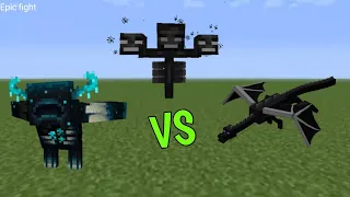 Warden vs Wither vs Ender Dragon ll #minecraft #rihanganin #fullfight