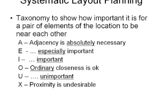 Virtual Lecture: facility layout for process layouts